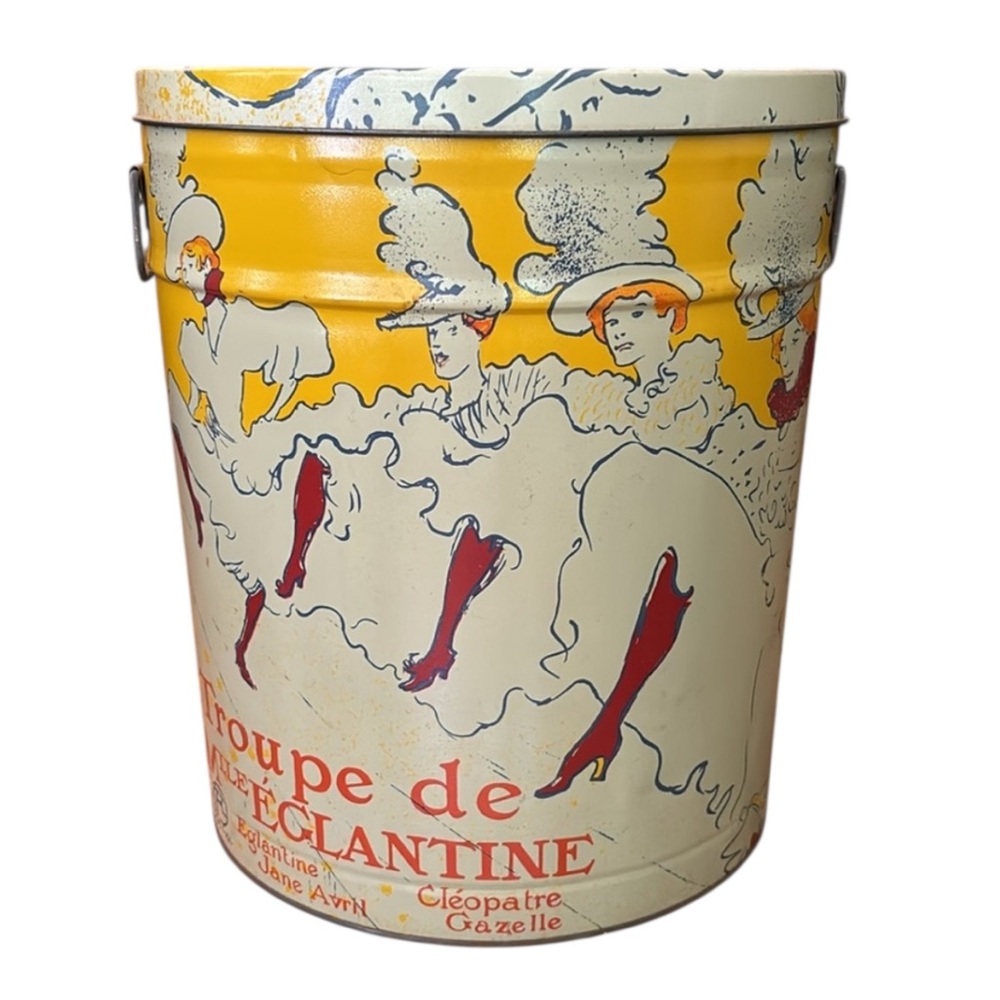 Vintage Troupe De Mlle “Le Can Can” French Toulouse Design Large Container - Picture 2 of 10